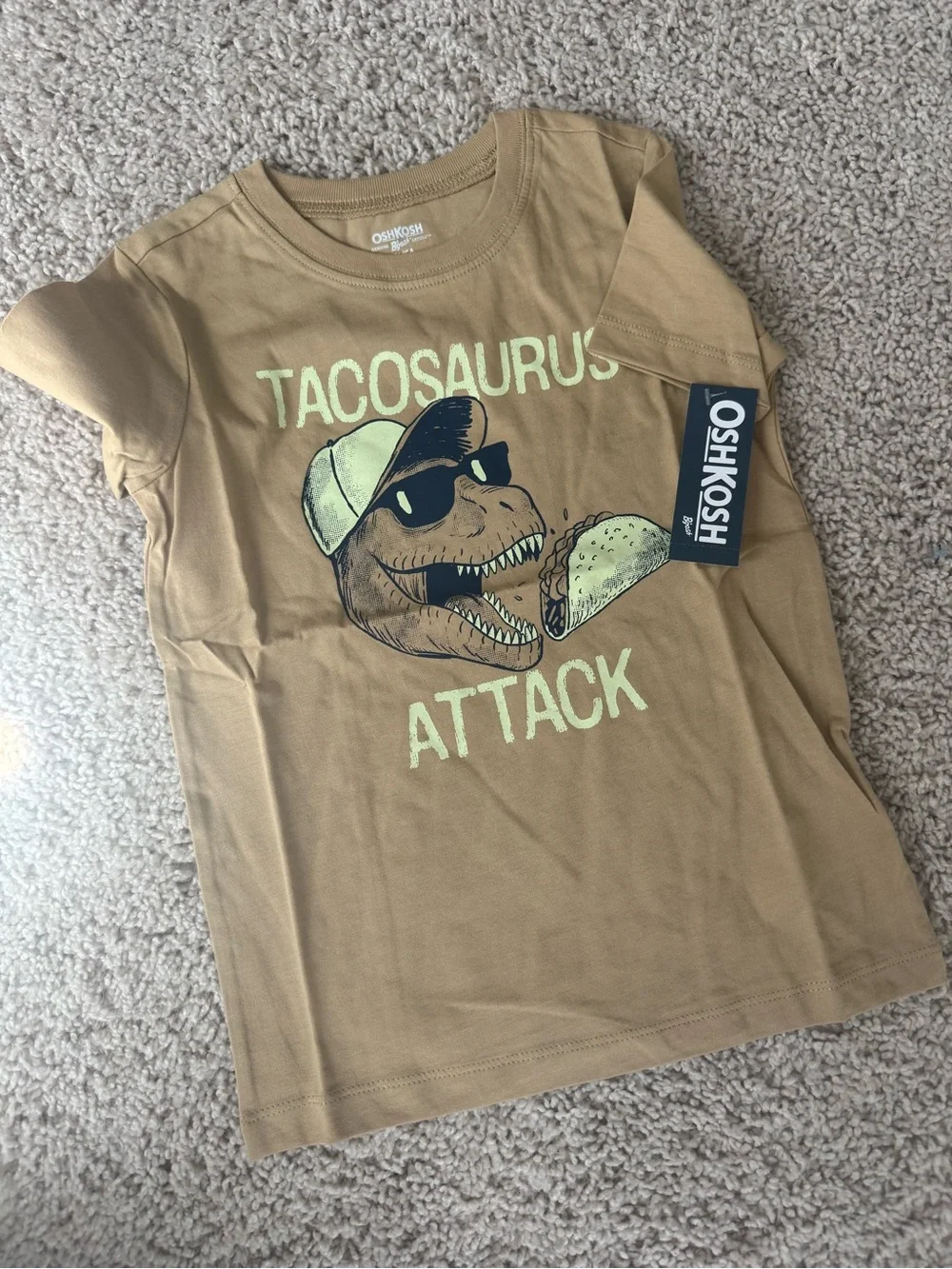 OshKosh B'gosh Tan 'Tacosaurus Attack' Graphic Tee for Kids